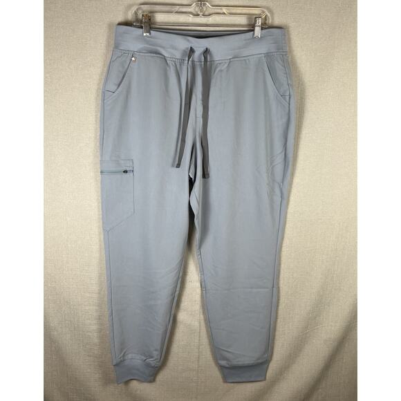 Figs Zamora Jogger Scrub Pants Womens XL High Waisted Light Blue W22SW2012 - Picture 1 of 9